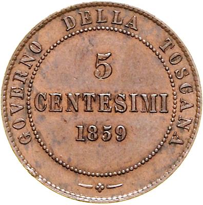 Sardinien, Vittorio Emenuele I., re eletto 1859-1861 - Coins, medals and paper money