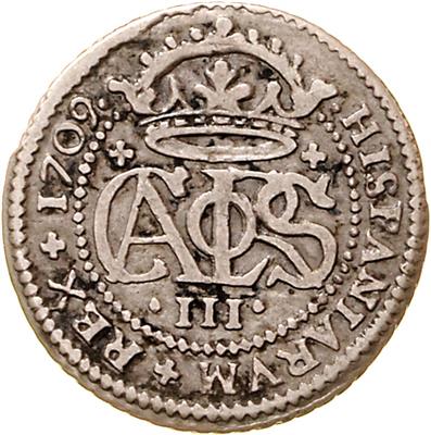 Spanien (2 AR) a) Karl III. 1701-1714 - Coins, medals and paper money