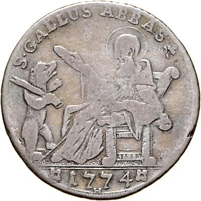 St. Gallen - Münzen, Medaillen und Papiergeld