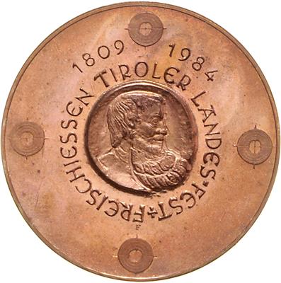 Tiroler Landes Fest- und Freischießen 1829-1984 - Münzen, Medaillen und Papiergeld