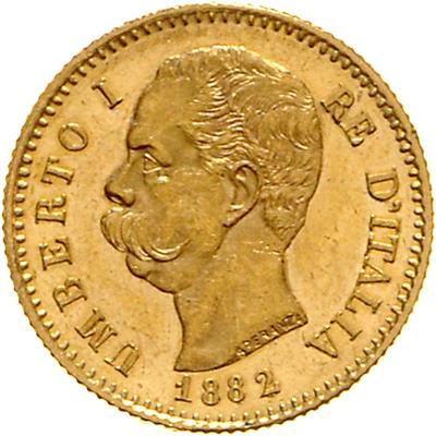 Umberto I. 1878-1900 GOLD - Münzen, Medaillen und Papiergeld