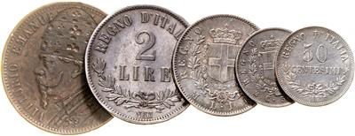 Vittorio Emanuele II. 1861-1878 - Münzen, Medaillen und Papiergeld