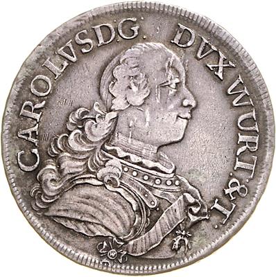 Württemberg, Karl Eugen 1737-1793 - Coins, medals and paper money