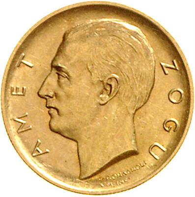 Zogu 1925-1928, GOLD - Monete, medaglie e carta moneta