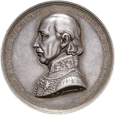 (2 Silbermedaillen) a.) Eh. Josef (1776-1857) Palatin von Ungarn - Mince a medaile