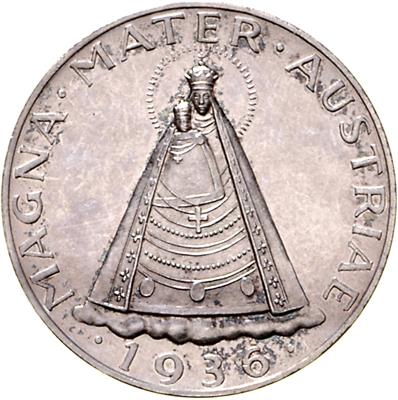 5 Schilling 1936, =15,00 g=, (minimal Fleckchen) Erstabschlag/PP - Münzen, Medaillen und Papiergeld