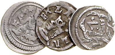 (3 Stk.) a) Stephan V. 1270-1272 - Mince a medaile
