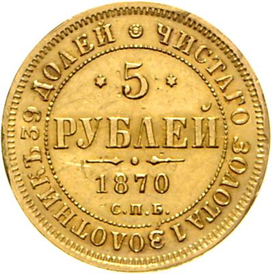 Alexander II. 1855-1881, GOLD - Monete, medaglie e carta moneta