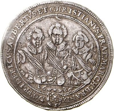Brandenburg-Ansbach, Friedrich, Albrecht und Christian 1625-1634 - Coins, medals and paper money