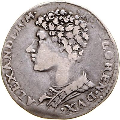 Florenz, Alessandro Medici 1532-1537 - Münzen, Medaillen und Papiergeld