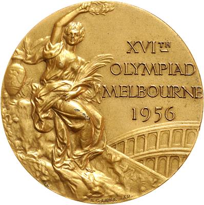 Goldmedaille der XVI. Olympischen Spiele in Melbourne, 1956 - Coins, medals and paper money