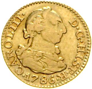 Karl III. 1759-1788, GOLD - Mince a medaile