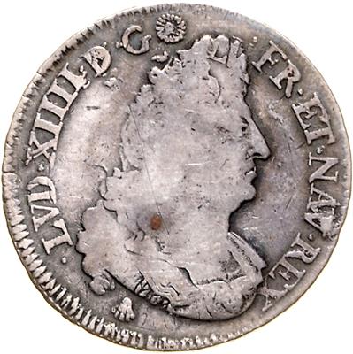 Louis XIV. 1643-1715 - Coins, medals and paper money