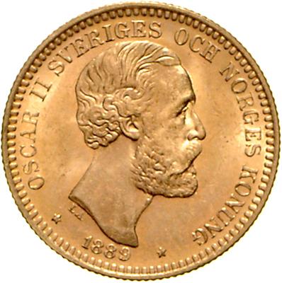 Oscar II. 1872-1907, GOLD - Münzen, Medaillen und Papiergeld