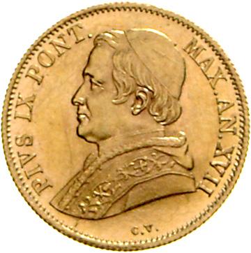 Pius IX. 1846-1878 GOLD - Münzen, Medaillen und Papiergeld