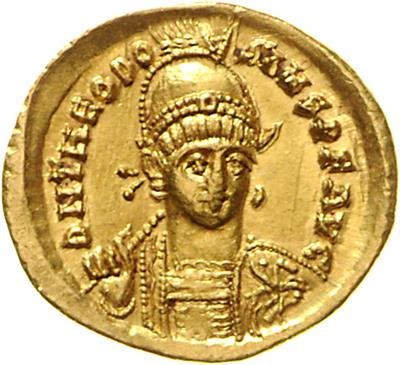 Theodosius II. 379-395, GOLD - Coins, medals and paper money