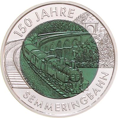 Bimetall Niobmünze Semmeringbahn - Mince a medaile