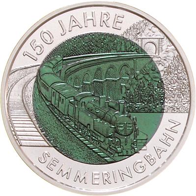 Bimetall Niobmünze Semmeringbahn - Monete, medaglie e carta moneta