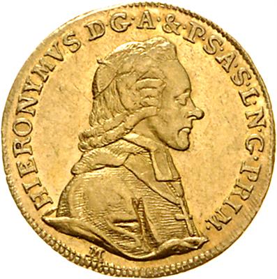 Hieronymus Graf Colloredo, GOLD - Mince a medaile