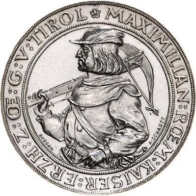 II. österreichisches Bundesschießen in Innsbruck - Münzen, Medaillen und Papiergeld