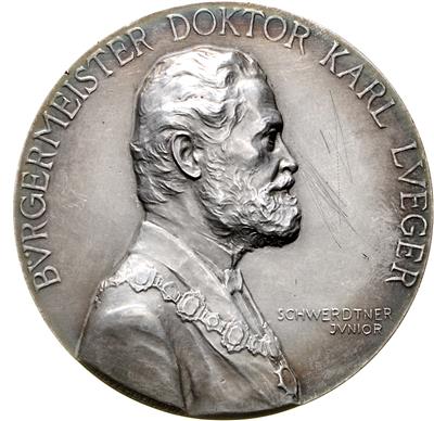 Karl Lueger, Wien - Münzen, Medaillen und Papiergeld
