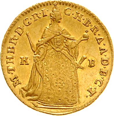 Maria Theresia, GOLD - Münzen, Medaillen und Papiergeld