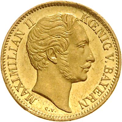 Bayern, Maximilian II. 1848-1864, GOLD - Münzen, Medaillen und Papiergeld