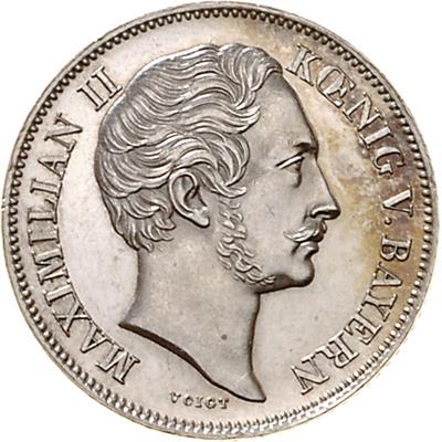 Bayern, Maximilian II. Josef 1848-1864 - Münzen, Medaillen und Papiergeld