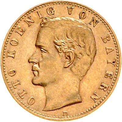Bayern Otto 1886-1913, GOLD - Münzen, Medaillen und Papiergeld