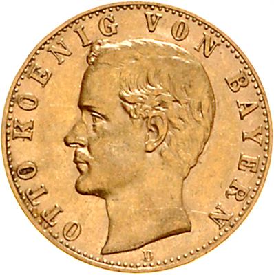 Bayern Otto 1886-1913, GOLD - Münzen, Medaillen und Papiergeld