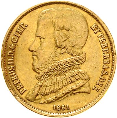 Brasilien, Pedro II. 1831-1889, GOLD - Monete, medaglie e carta moneta