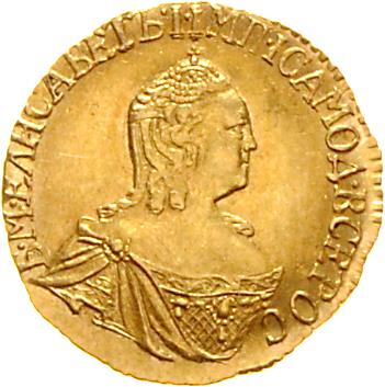 Elisabeth I. 1741-1761, GOLD - Münzen, Medaillen und Papiergeld