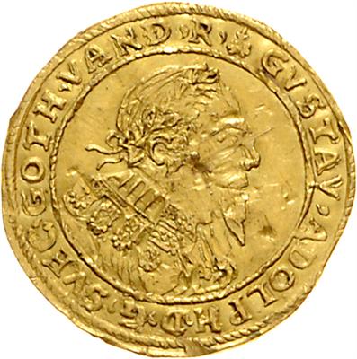 Erfurt Stadt, schwedische Prägungen unter GUstav II. Adolph 1631-1632 GOLD - Coins, medals and paper money