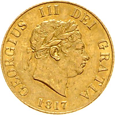 Georg III. 1760-1820, GOLD - Münzen, Medaillen und Papiergeld