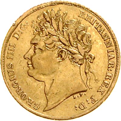 George IV. 1820-1830, GOLD - Münzen, Medaillen und Papiergeld