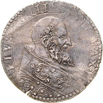 Pius V. 1566-1572 - Münzen, Medaillen und Papiergeld