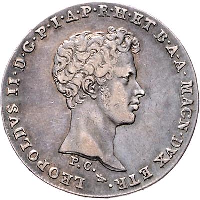 Toskana, Leopoldo II. di Lorena 1824-1859 - Münzen, Medaillen und Papiergeld