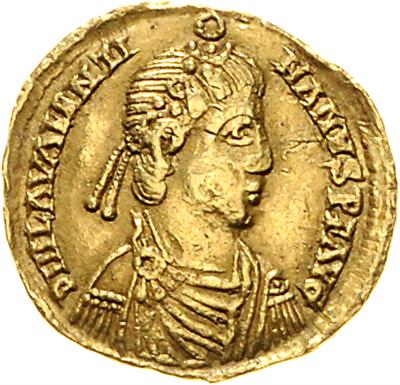 Westgoten? Burgunder? mit Namen Valentinianus III. GOLD - Coins, medals and paper money