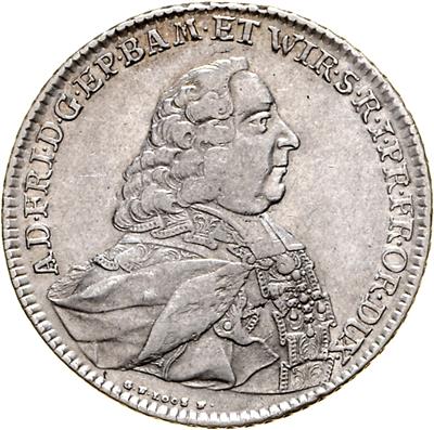 Würzburg, Adam Friedrich von Seinsheim 1754-1779 - Coins, medals and paper money