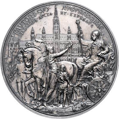 Franz Josef I.- 40 jähriges Thronjubiläum gewidmet von der Stadt Wien - Mince a medaile