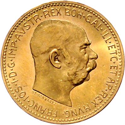 Franz Josef I. GOLD - Münzen, Medaillen und Papiergeld