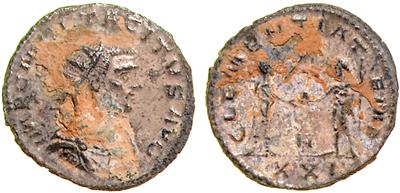 (ca. 78 Stk. ungereinigte Antoniniane) u. a. Aurelianus, - Mince a medaile