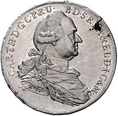 Bayern, Karl Theodor 1777-1799 - Münzen, Medaillen und Papiergeld