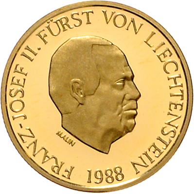 Franz Josef II. 1938-1990 GOLD - Münzen, Medaillen und Papiergeld
