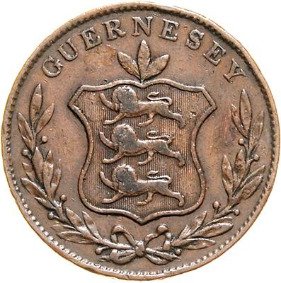 Großbritannien/Guernsey - Coins, medals and paper money