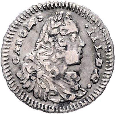 Sizilien, Karl III. von Habsburg 1720-1734 - Münzen, Medaillen und Papiergeld