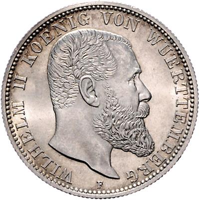 Württemberg, Wilhelm II. 1891-1918 - Monete, medaglie e carta moneta