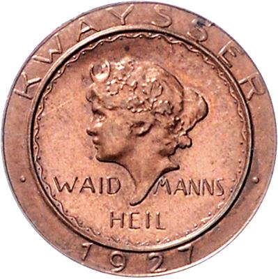5 Einheiten Probeprägung 1927, KWAYSSER, WAID-MANNS/HEIL, =3,32 g= II - Monete e medaglie