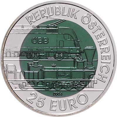 Bimetall Niobmünze Semmeringbahn - Mince a medaile