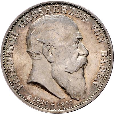 Baden, Friedrich I. 1856-1907 - Coins and medals